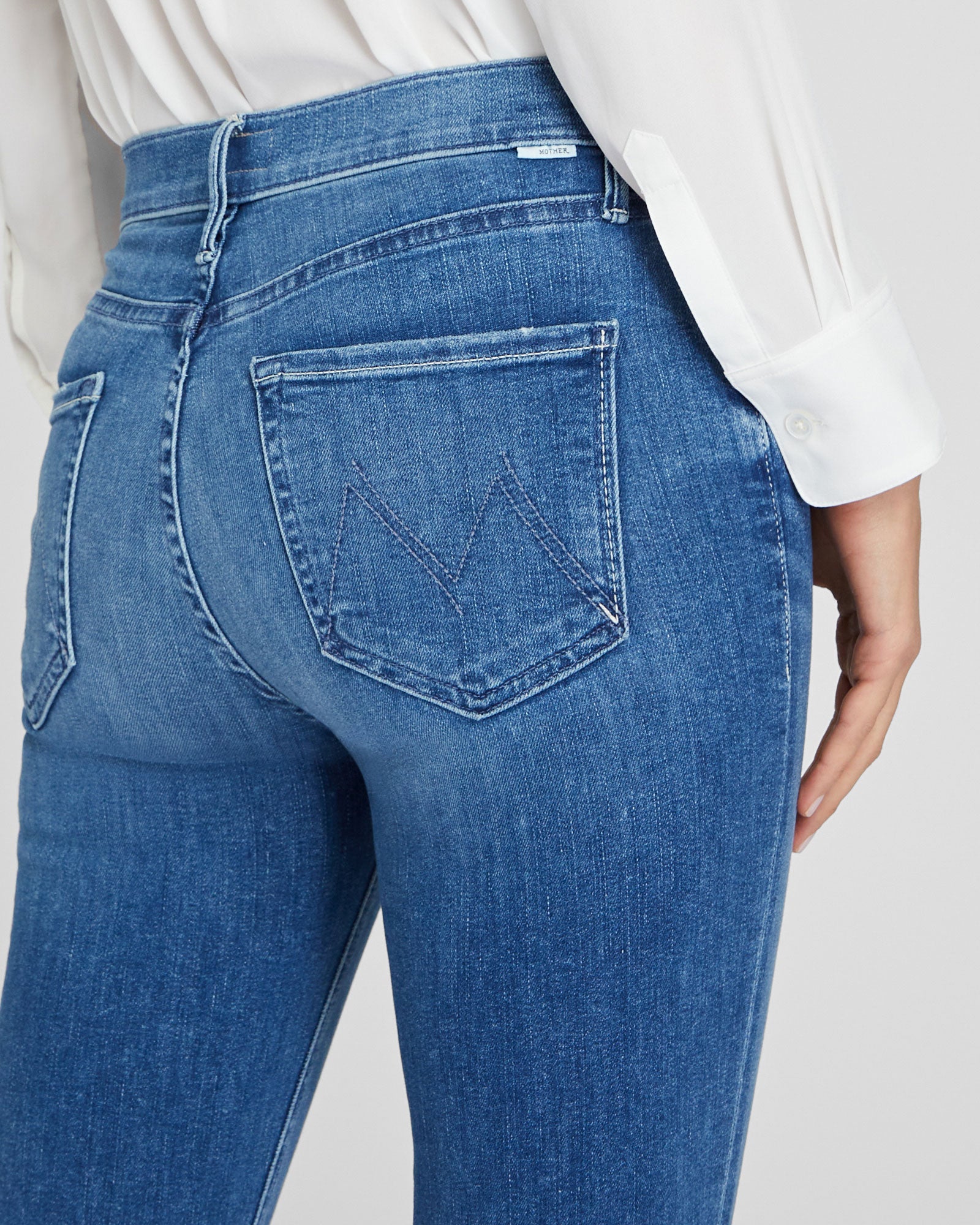 Simon-MOTHER Mid Rise Dazzler Ankle Jeans