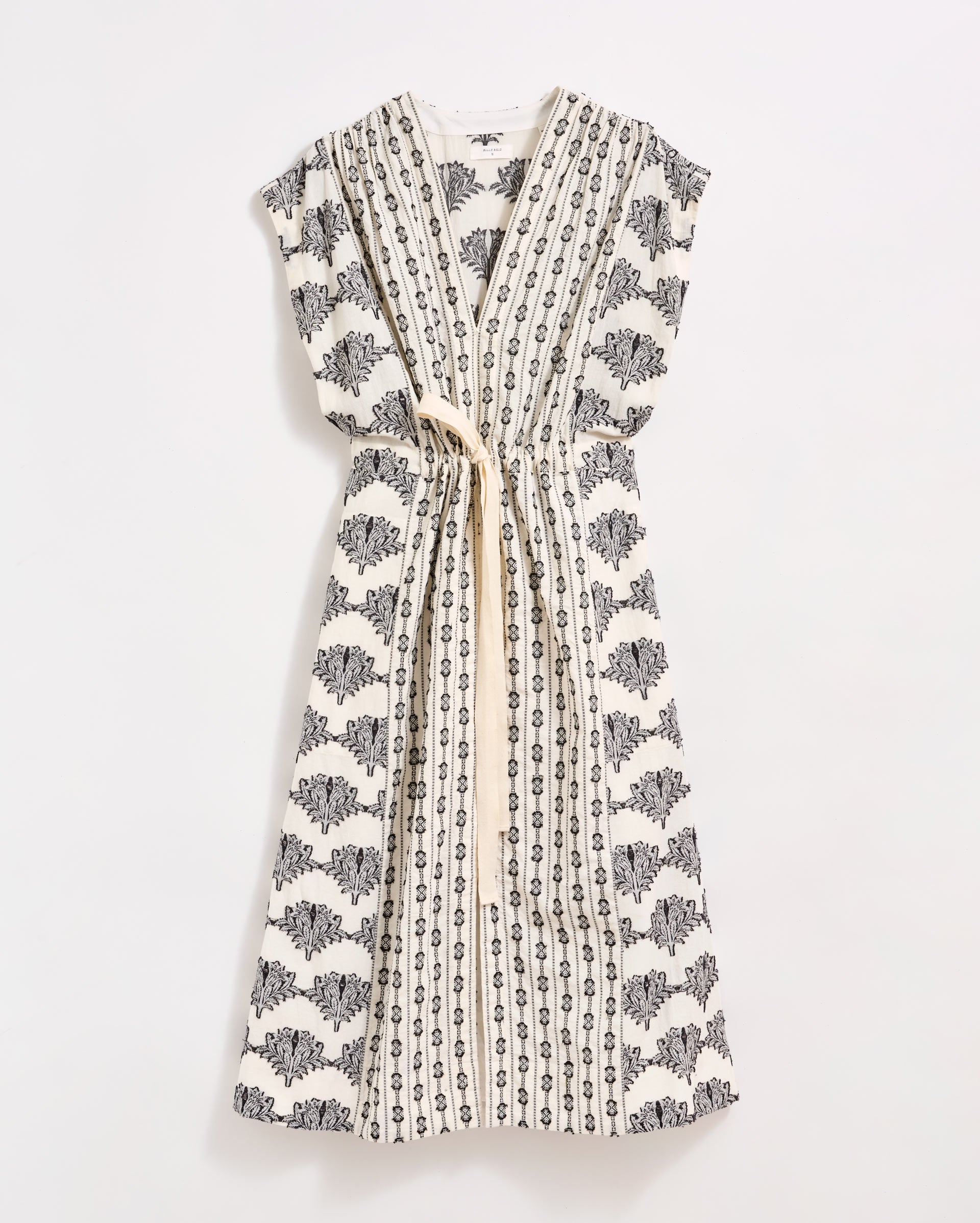 Simon-Jacquard Cinched Waist Dress