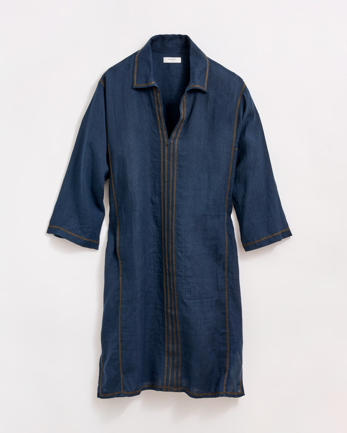 Simon-Linen Chainstitch Tunic Dress